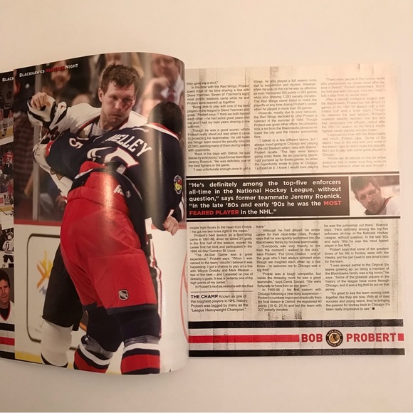 Chicago Blackhawks Official Game Program Magazine Bob Probert Heritage Night - Picture 9 of 16